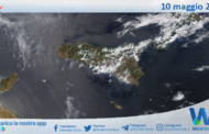 Meteo Sicilia: immagine satellitare Nasa di venerdì 10 maggio 2024