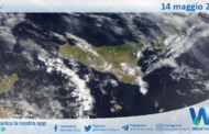 Meteo Sicilia: immagine satellitare Nasa di martedì 14 maggio 2024