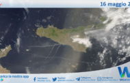 Meteo Sicilia: immagine satellitare Nasa di giovedì 16 maggio 2024