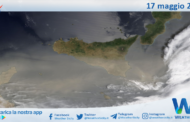 Meteo Sicilia: immagine satellitare Nasa di venerdì 17 maggio 2024