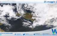 Meteo Sicilia: immagine satellitare Nasa di sabato 25 maggio 2024
