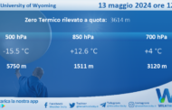 Meteo Sicilia: Radiosondaggio Trapani Birgi di lunedì 13 maggio 2024 ore 12:00