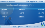 Meteo Sicilia: Radiosondaggio Trapani Birgi di martedì 21 maggio 2024 ore 12:00