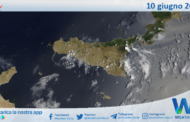 Meteo Sicilia: immagine satellitare Nasa di lunedì 10 giugno 2024