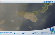 Meteo Sicilia: immagine satellitare Nasa di venerdì 21 giugno 2024