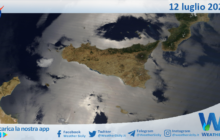 Meteo Sicilia: immagine satellitare Nasa di venerdì 12 luglio 2024