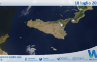 Meteo Sicilia: immagine satellitare Nasa di giovedì 18 luglio 2024