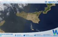 Meteo Sicilia: immagine satellitare Nasa di venerdì 16 agosto 2024