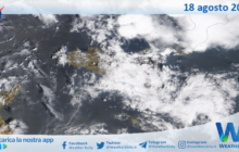 Meteo Sicilia: immagine satellitare Nasa di domenica 18 agosto 2024