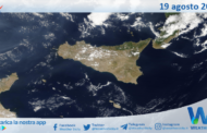 Meteo Sicilia: immagine satellitare Nasa di lunedì 19 agosto 2024