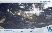 Meteo Sicilia: immagine satellitare Nasa di martedì 20 agosto 2024