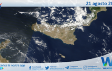 Meteo Sicilia: immagine satellitare Nasa di mercoledì 21 agosto 2024