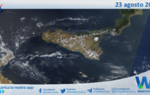 Meteo Sicilia: immagine satellitare Nasa di venerdì 23 agosto 2024