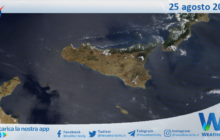 Meteo Sicilia: immagine satellitare Nasa di domenica 25 agosto 2024