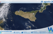 Meteo Sicilia: immagine satellitare Nasa di lunedì 26 agosto 2024