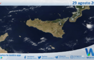 Meteo Sicilia: immagine satellitare Nasa di giovedì 29 agosto 2024