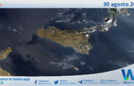 Meteo Sicilia: immagine satellitare Nasa di venerdì 30 agosto 2024