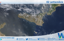 Meteo Sicilia: immagine satellitare Nasa di lunedì 02 settembre 2024