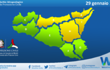 Meteo Sicilia: bollettino di allerta meteo per domani, mercoledì 29 gennaio 2025