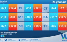 Meteo Sicilia: temperature previste per domani, martedì 21 gennaio 2025
