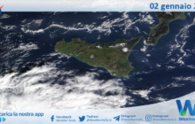 Meteo Sicilia: immagine satellitare Nasa di giovedì 02 gennaio 2025
