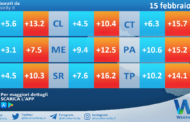 Meteo Sicilia: temperature previste per domani, sabato 15 febbraio 2025
