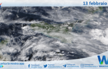 Meteo Sicilia: immagine satellitare Nasa di giovedì 13 febbraio 2025