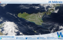 Meteo Sicilia: immagine satellitare Nasa di lunedì 24 febbraio 2025