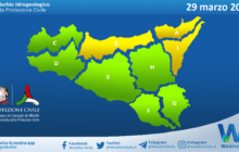 Meteo Sicilia: bollettino di allerta meteo per domani, sabato 29 marzo 2025