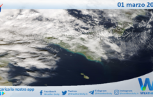 Meteo Sicilia: immagine satellitare Nasa di sabato 01 marzo 2025