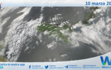 Meteo Sicilia: immagine satellitare Nasa di lunedì 10 marzo 2025