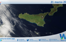 Meteo Sicilia: immagine satellitare Nasa di venerdì 21 marzo 2025