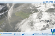 Meteo Sicilia: immagine satellitare Nasa di domenica 23 marzo 2025