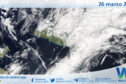 Meteo Sicilia: immagine satellitare Nasa di mercoledì 26 marzo 2025