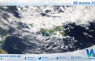 Meteo Sicilia: immagine satellitare Nasa di venerdì 28 marzo 2025