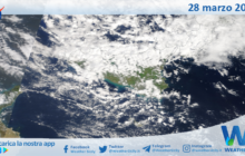Meteo Sicilia: immagine satellitare Nasa di venerdì 28 marzo 2025