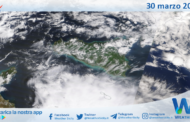 Meteo Sicilia: immagine satellitare Nasa di domenica 30 marzo 2025