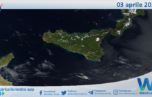 Meteo Sicilia: immagine satellitare Nasa di giovedì 03 aprile 2025
