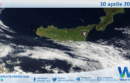 Meteo Sicilia: immagine satellitare Nasa di giovedì 10 aprile 2025
