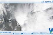 Meteo Sicilia: immagine satellitare Nasa di mercoledì 16 aprile 2025