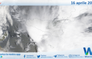 Meteo Sicilia: immagine satellitare Nasa di mercoledì 16 aprile 2025