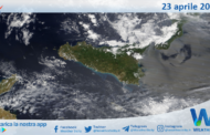 Meteo Sicilia: immagine satellitare Nasa di mercoledì 23 aprile 2025