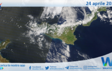 Meteo Sicilia: immagine satellitare Nasa di giovedì 24 aprile 2025
