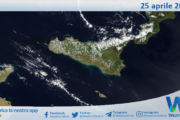 Meteo Sicilia: immagine satellitare Nasa di venerdì 25 aprile 2025