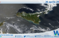 Meteo Sicilia: immagine satellitare Nasa di sabato 26 aprile 2025