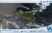 Meteo Sicilia: immagine satellitare Nasa di sabato 26 aprile 2025