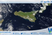 Meteo Sicilia: immagine satellitare Nasa di domenica 27 aprile 2025
