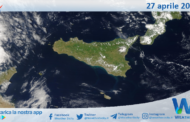 Meteo Sicilia: immagine satellitare Nasa di domenica 27 aprile 2025