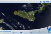 Meteo Sicilia: immagine satellitare Nasa di mercoledì 30 aprile 2025