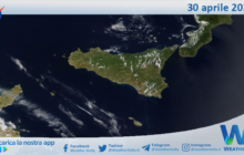 Meteo Sicilia: immagine satellitare Nasa di mercoledì 30 aprile 2025